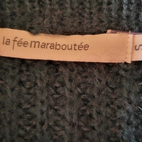 La Fee Maraboutee sweater mohair blend green knit top small - Picture 6 of 6